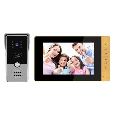 China Villa Visual Smart Doorbell System Doorbell Home Security System ABE 1V1 Home Security Intercom Silver Indoor Station+Gold Indoor Station for sale