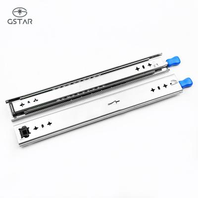 China 3 Fold+Full Extension Heavy Duty 3 Fold Drawer Slide Ball Bearing Full Locking Drawer Slides Rail for sale