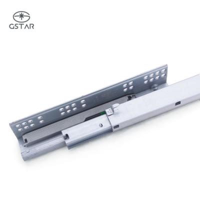 China Heavy Duty 3 Fold+Full Extension Full Extension Telescopic Slide Rails Bottom Drawer Mounting Rails for sale