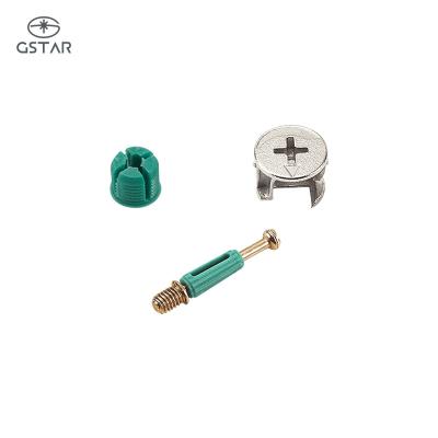 China Modern Zinc Alloy Furniture 15/16Mm Furniture Fitting Cam Lock Minifix Connection Minifix Screws 3 In 1 Connector for sale