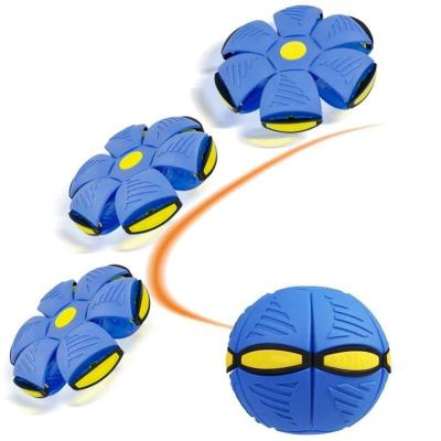 China Flying Saucer Outdoor Interactive Ball Led Toys Parent-child Toy Glow Magic Deformation Releasing Ball Function for sale