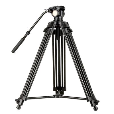 China PORTABLE Aluminum Telescopic Camera Mobile Phone 3 In 1 Heavy Duty Tripod With Liquid Head for sale