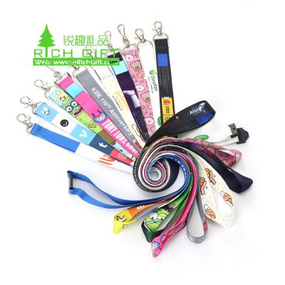 China Custom Wholesale Loose Colorful Decoration Factory Price Silkscreen Printing Logo Polyester Lanyards For Mobile Phone for sale