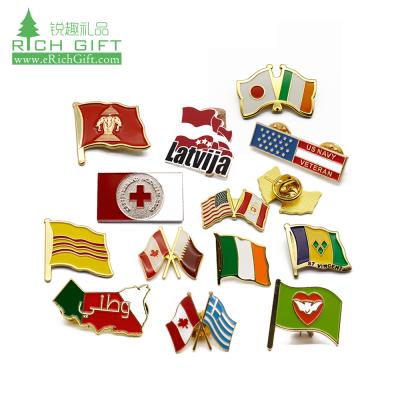 China China China Manufacturer Custom Metal Gold Plated Hard Enamel Epoxy Friendship Austria National Flag Lapel Pins for sale