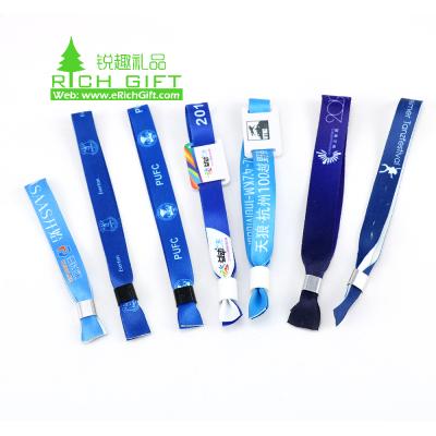 China China Logo Printed Promotional Giveaways Factory Custom Price Fabric Wristband for sale