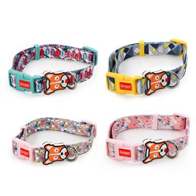 China Dropshipping DETACHED Pet Product Factory Stocked Pattern Printed Dog Collar for sale