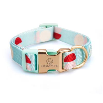 China China Factory Metal Reflective Custom Pattern Printed Buckle Collar For Pet for sale