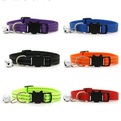 China Wholesale Adjustable Reflective Breakaway Stocked Cat Collar With Bell for sale