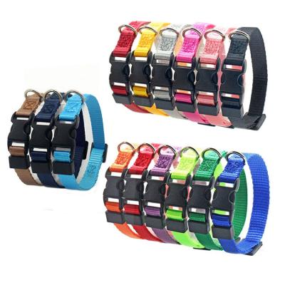 China Wholesale 15 Colors Nylon Adjustable Reusable Puppy ID Collars Soft DETACHED ID Collars for sale