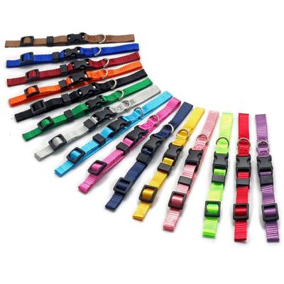 China Wholesale Nylon Colored Garbage Collar Soft Stocked Puppy ID Puppy ID Collar Adjustable Collar for sale