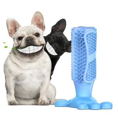 China Sustainable Amazon Promotion Products Pet Grooming Products Wholesale Rubber Dog Toothbrush Stick for sale