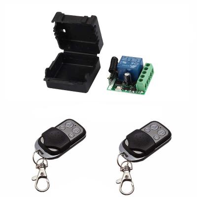 China Other 433Mhz Switch DC 12V 1CH Relay Receiver Module And Wireless Remote Control Transmitter 2pcs Universal 433 MHz Remotes for sale