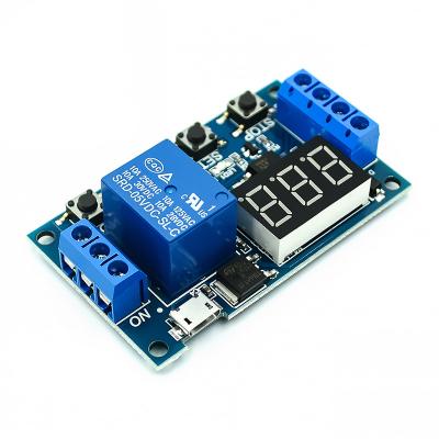 China DC 6-30V Support Micro USB 5V LED Display Automation Cycle Delay Timer Control Off Switch Delay Time Relay 6V 9V 12V 24V Time Relay for sale