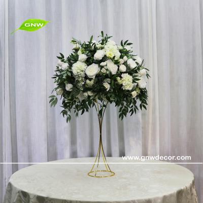 China Beautiful New GNW Design Artificial Silk Flower Table Centerpiece Decoration Colorful Artificial Silk Flower Ball Table Centerpiece For Wedding Events for sale