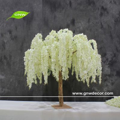 China GNW high quality wedding table decoration ivory wisteria tree centerpiece for sale