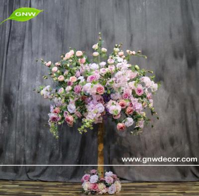 China Customized GNW CTR1605001-B Realistic Light Pink Artificial Flower Cherry Blossom Tree For Wedding Table Use for sale