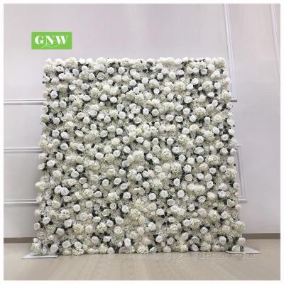 China Wedding Event Party GNW Silk Flower Wall Decoration for sale