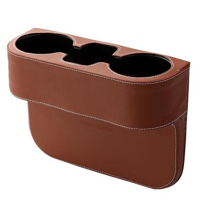 China 2021 Amazon Hot Luxury Design Multifunctional PVC Car Cup Holder Plastic Leather Drink Holder For Front Seat for sale