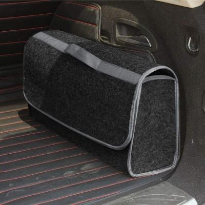 China Foldable Finishing Car Storage Box Car Things Storage Box Multi-Function Felt Car Durable Tool Cloth Foldable Bag for sale