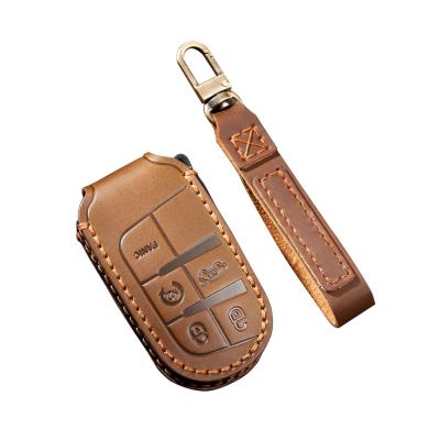 China PU leather 2021 hot Amazon design key chain car key holder smart cowhide leather fashion key case for man new arrive for sale