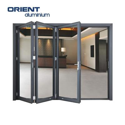 China Waterproof 6063 Aluminum Powder Coated Aluminum Bi-Fold Doors for sale