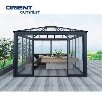 China Easily Assembled Glass Gazebo 5x5 4x4 3x3 3x4 Outdoor Gazebo Aluminum Garden, Waterproof Aluminum Metal Gazebo Canopy Manufacturers for sale