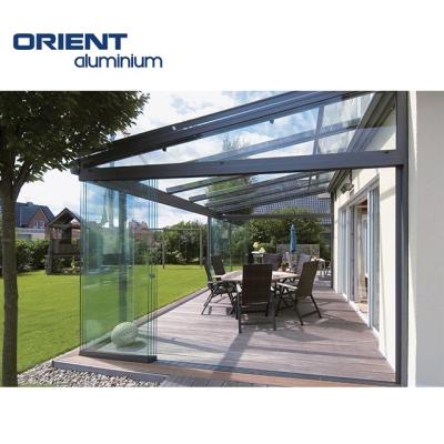 China Customized Modern Outdoor Aluminum Sun House Aluminum Sunrooms and Glass Solarium Conservatory Houses Glass House 4 Season Kits for sale