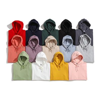 China High Quality Heavy Thick Long Sleeve Anti-Wrinkle Blank Hoodies Custom Logo 320gsm Cotton Oversized Hoodie For Men for sale