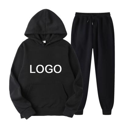 China Custom Anti-Wrinkle Cotton Blank Pullover Fleece Hoodie Sweatpants And Heavy Oversized Hoodie Set Unisex Hoodie Set for sale