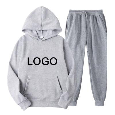 China Custom Anti-Wrinkle Fitness Men's Pullover Sports Hoodies and Tracksuit Set Tracksuit Sweatshirts Men's Hoodie and Tracksuit Set for sale