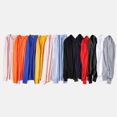 China Custom High Quality Plain White Cotton Crewneck Pullover Anti-wrinkle OEM Crewneck Sweatshirt for sale