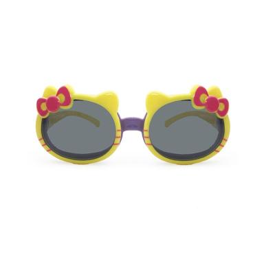 China Fashion Sunglasses Fashion Kids Sunglasses Cute Cat Silicone Cartoon Flip Sunglasses for sale