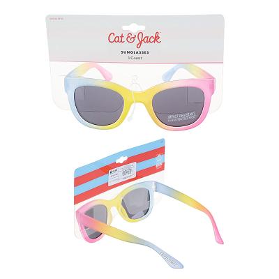 China Hot Selling Brand Fashion Sunglasses YJ Fashion Kids Plastic Rainbow Color Sunglasses All Over The World for sale