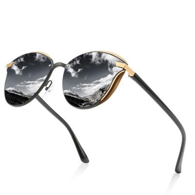 China Fashion Sunglasses 2021 New Polarized Sunglasses Cat Eye Retro Sunglasses Ladies Metal Trend Polarized Sunglasses for sale