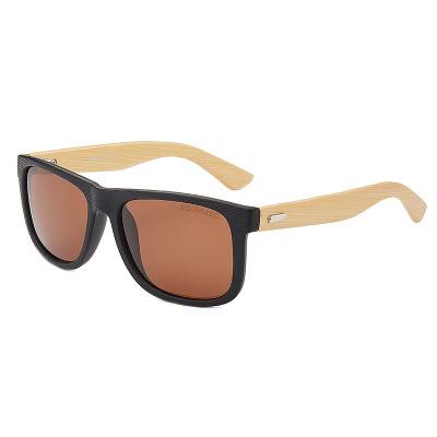 China 2020 Fashion High Quality Wood Like Sunglasses Style Bamboo Color Frame Men Women Polarized Sunglasses for sale