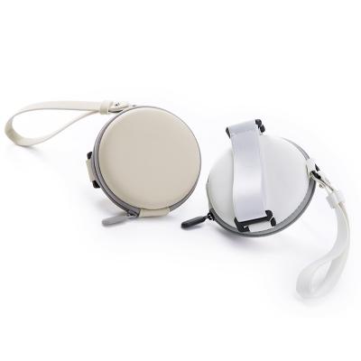 China New Eco-friendly Folding Round Sunglasses Storage Bag Glass Storage Box Earphone Zipper Bag for sale