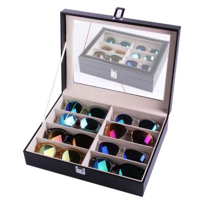 China 8 or 12 or 18 Custom 8 Slot Hot Selling YJ PU Leather Multiple Show Display Boxes for sale