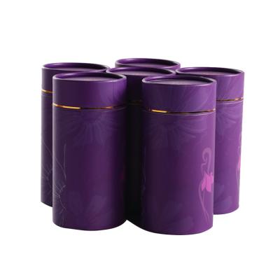 China Wholesale High Quality Environmental Friendly Wholesale Mute Oil Cylinder Tube Hot Stamping Cosmetic Paper Packaging for sale