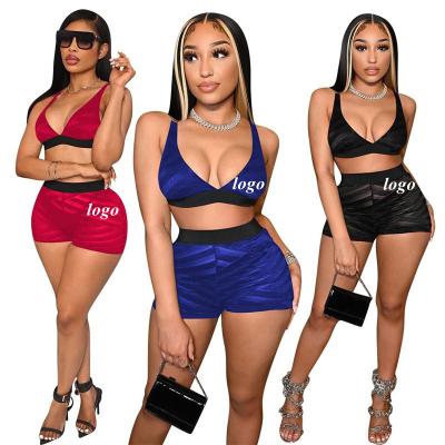 China 2022 Women Summer Breathable Clothing 2 Piece Short Set Women Sexy Outfit See Through Mesh Short Two Piece Set Casual For Women for sale