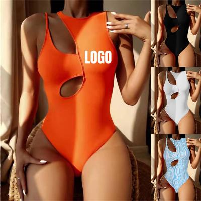 China High Quality Transparent Sexy Backless Plus Shoulder Swimsuit One Size One Piece Swimsuit for sale