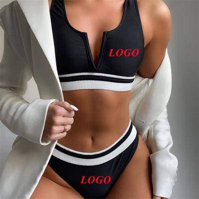 China Plus Size Lady New Arrival 2021 Striped Sexy Woman Swimwear Women Bikini Customized for sale