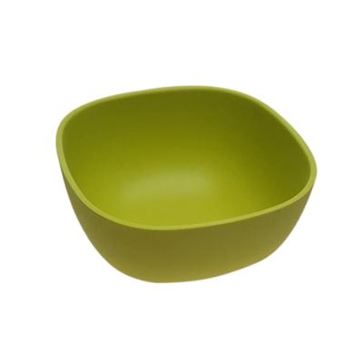 China Sustainable modern biodegradable eco-friendly square bamboo fruit square solid color dinner bowl/fiber food bowl candy bowl for sale