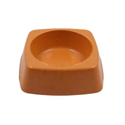 China Wholesale Cheap Eco-friendly Bamboo Fiber Dog Cat Feeder Biodegradable Health Square Shape Bowl For Pet for sale