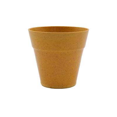 China Large Plant Modern Biodegradable Wholesale Garden Pot Natural Bamboo Fiber Flower Pot Green Plant Indoor Pot for sale