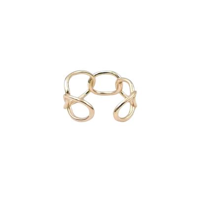 China Simple Geometric Irregular Soft Ring Intertwined Lines Silver Lead Free Nickel Free S925 Sterling GOLD 14K Fashion Ring Women Personality Ring for sale