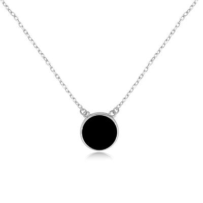 China Hot Selling Lead Free Nickel Free Onyx Silver Necklace African Style Jewelry Wedding Mom Gift Jewelry Designs 925 Zircon Necklace for sale