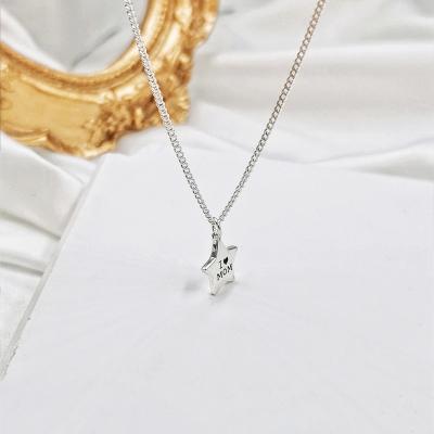 China 2022 Style Star Necklace Lead Free Nickel Free Hot 925 Sterling Silver Series I LOVE MOM Geometric Necklace For Daughter for sale