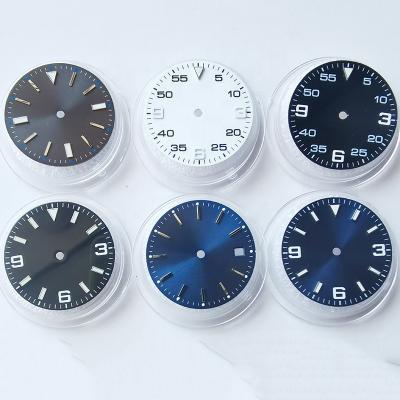 China 29MM Watch Steel Green Luminous Dial With Shells Watch Hands For Miyota 8215 8200 821A For Mingzhu 2813 Watch Movement Repair Kit for sale