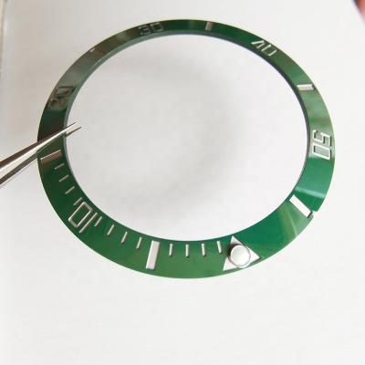 China Ceramic bezel watch parts on 38mm good quality green ceramic watch bezels inserts for watches SUBSTRATE 116610LV on high quality for sale