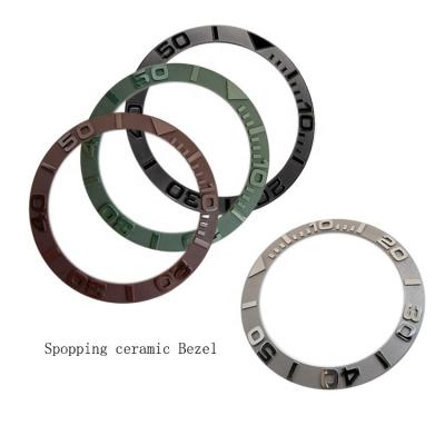 China Accecpted Alloy Watch Bezels Ceramic Watch Bezels Insert 38*30.6Mm Diamond Bezel Insert 38*30.6Mm Convex Word Replacement Watch Parts for sale